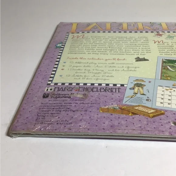 Mary Englebreit’s Vintage PAPER PALS - A 2002 Paper Doll Activity Calendar